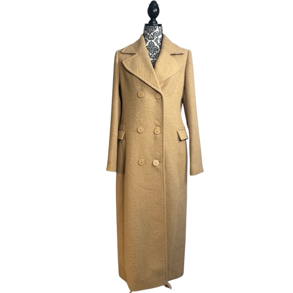 Masseys S Womens Traditional DoubleBreasted Peacoat Fawn Long‎ Modern